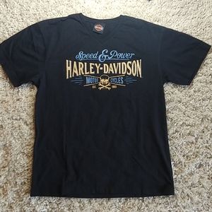 HARLEY DAVIDSON Men's T-SHIRT Size LARGE Black